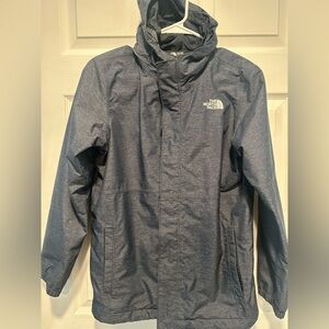 The North Face dark grey rain jacket Jr 14/16 adult xs/s